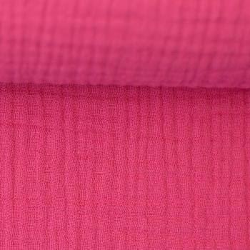 Musselin - Double Gauze -  Jenke Uni Pink by Swafing